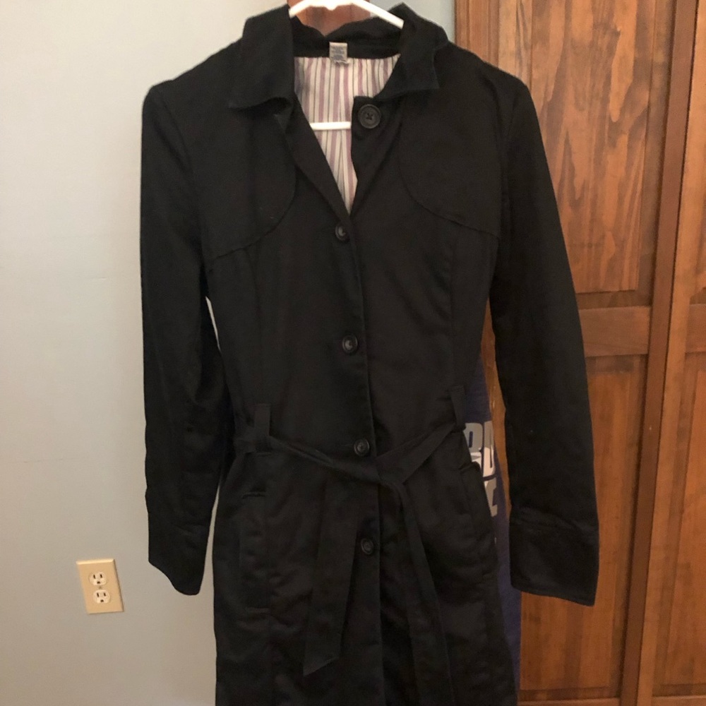 Old Navy Black classic trench coat
